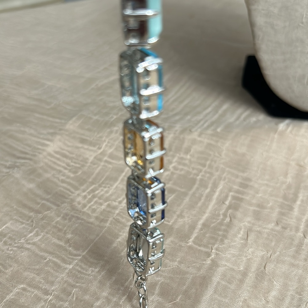 Graziano Large Multi Color Rectangular Link Brace… - image 5